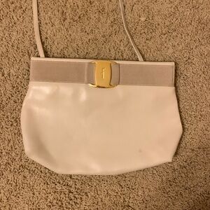 Authentic Vintage Ferragamo Cream Crossbody